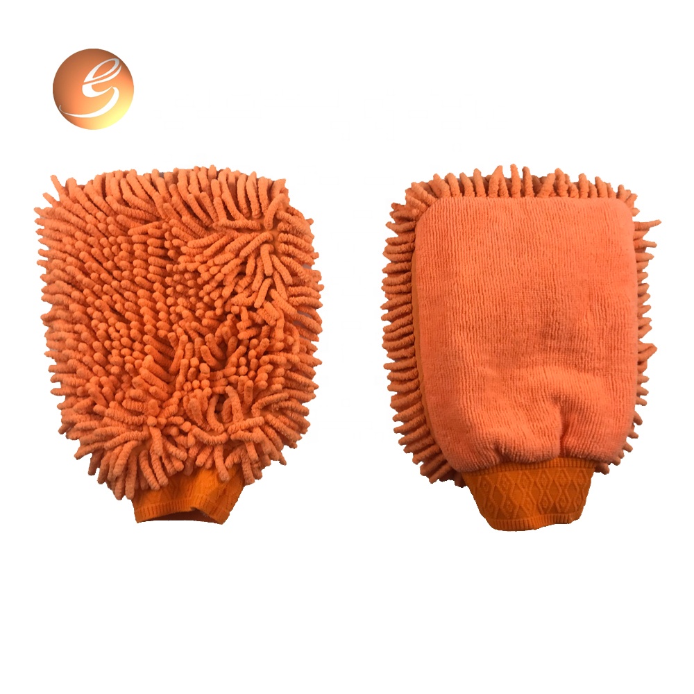 Custom waterproof car wash gloves mitt chenille care cleaning glove