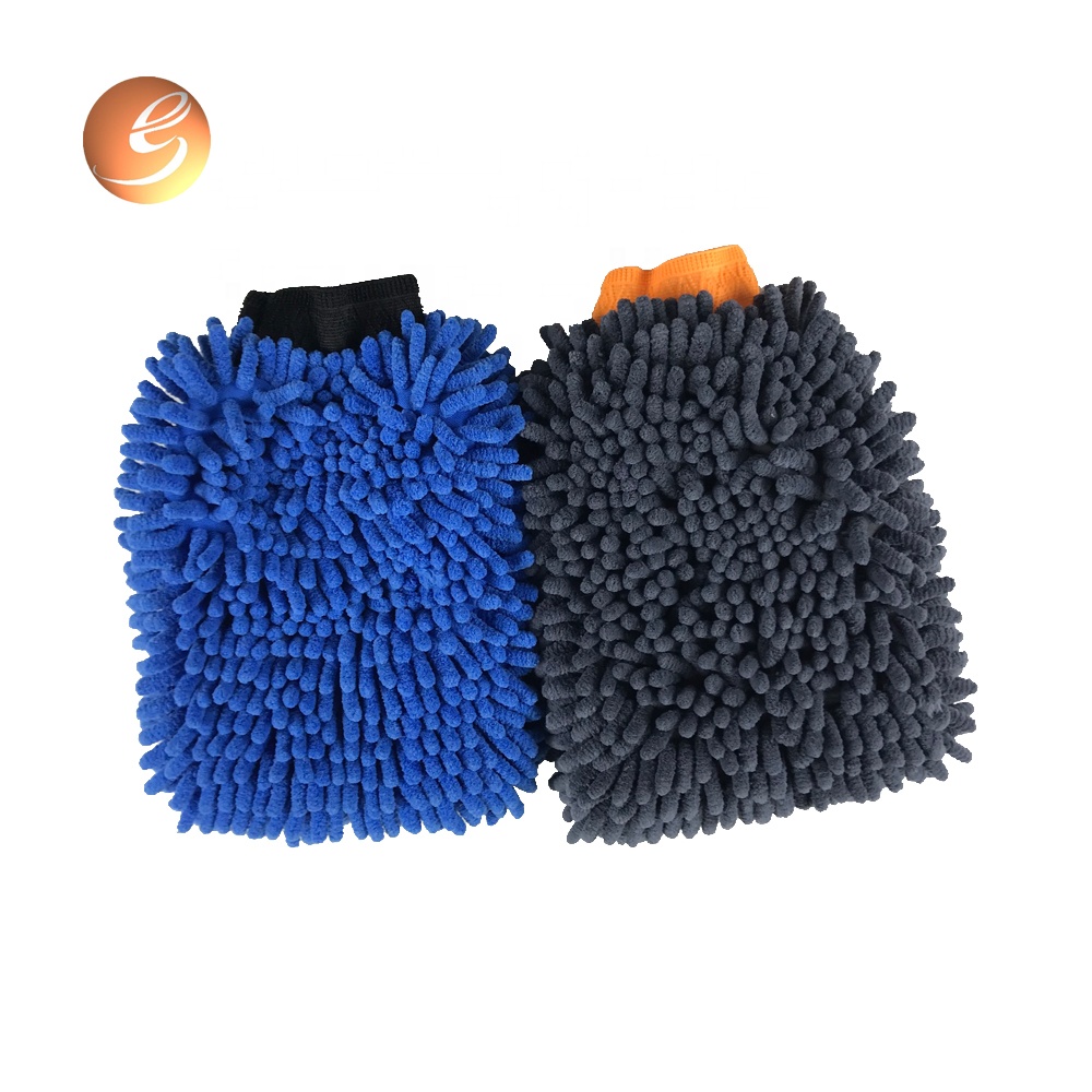Wholesale car care cleaning not hurt car paint chenille mitt gloves