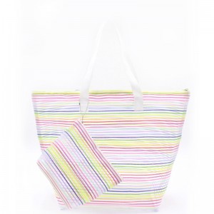 Factory Cheap Plain Canvas Tote Bags - Eccochic Design Rainbow Mesh Beach Bag – Eccochic