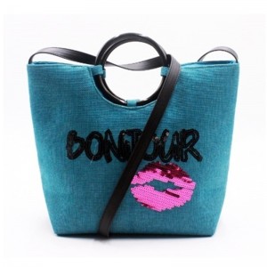 New Arrival China Embroidery Project Bag - Eccochic Design Sequins Sexy Mouth Bonjour Crossbody Bag – Eccochic