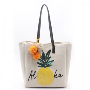 Manufacturer of Floral Embroidered Handbag - Eccochic Design Sequins Pineapple Aloha Shoulder Bag – Eccochic