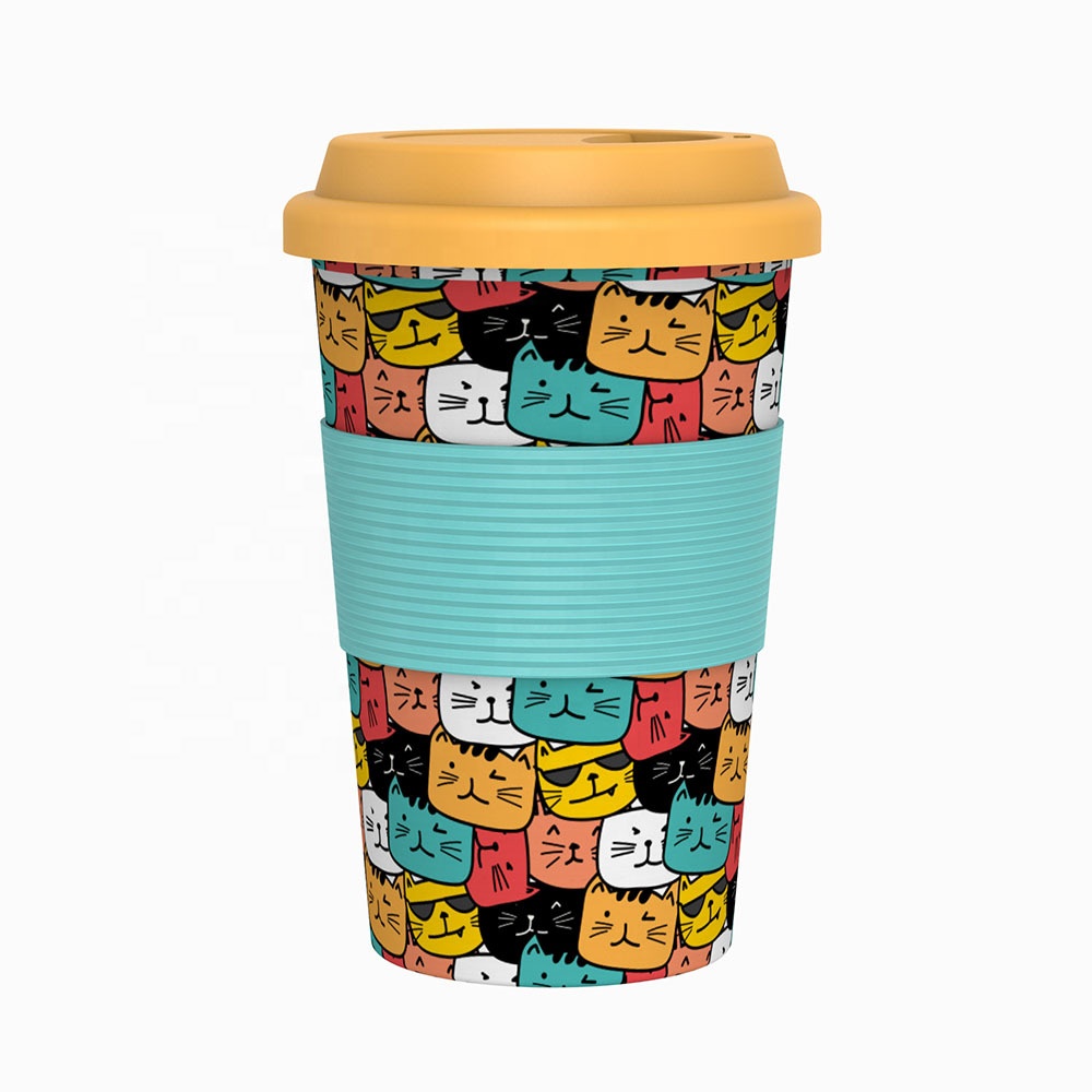 Heat-resistant and cold resistant degradable portable coffee cup easy to clean and not easy to break milk cup fashion mug