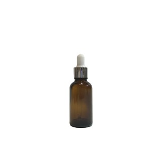15ml clear essential oil bottle with black aluminum dropper pipette