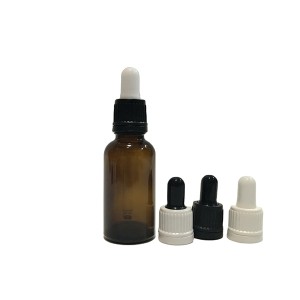 30ml amber glass essential oil bottle with tamper evident lid