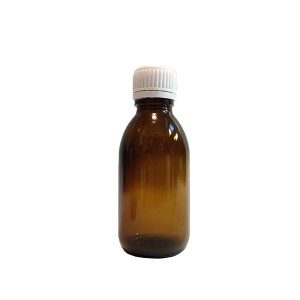 100ml amber glass medicine syrup bottle with tamper evident cap