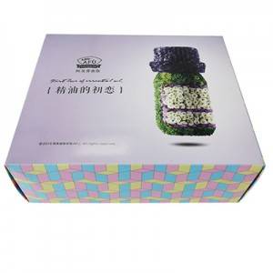 Eco friendly cosmetic lid and base Rigid Box Packaging