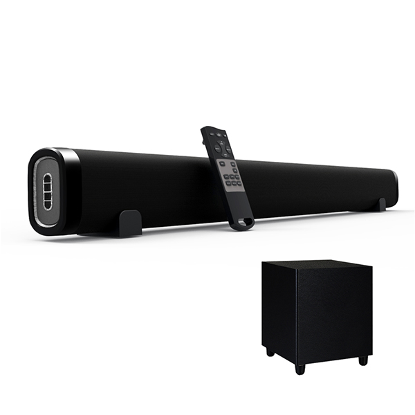 China 3d 2.1 2.0 Wall Hanging Home Theatre System Bluetooth Wireless Tv Sound Bar Soundbar(SP-615 with subwoofer) Featured Image