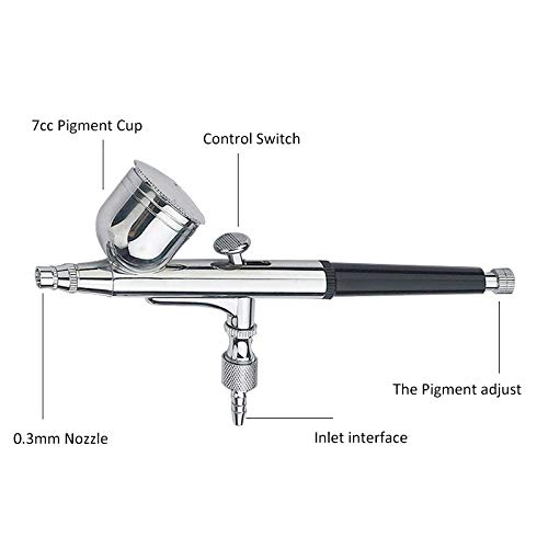 Multi-Purpose  BT-130 Airbrush Kit Nozzle Dual-Action Gravity Feed Air Brush for Painting Cake Decoration Tattoo