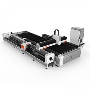 Dual exchange platform with tube cutting fiber laser cutting machine (ST-FC3015CR)