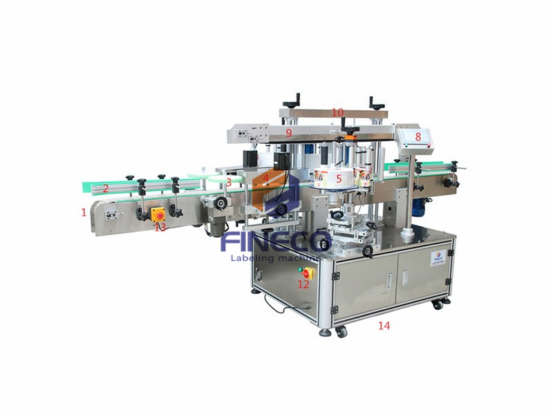 FK911 Automatic Double Side Labeling Machine for Shampoo Bottle