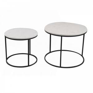 Factory Modern living room furniture home furniture round stainless steel table sets