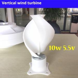 micro wind turbine with LED Light vertical wind generator with 3 blades for new energy classes