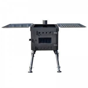 Wood Burner Heater With Portable BBQ Grill