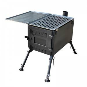 Wood Burner Heater With Portable BBQ Grill