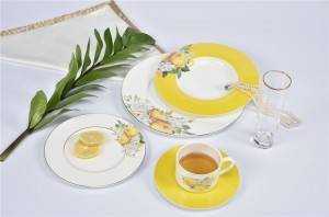 lemon design dinner set