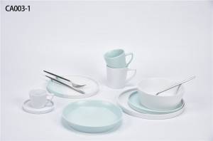 color glaze dinner set-Flat shape