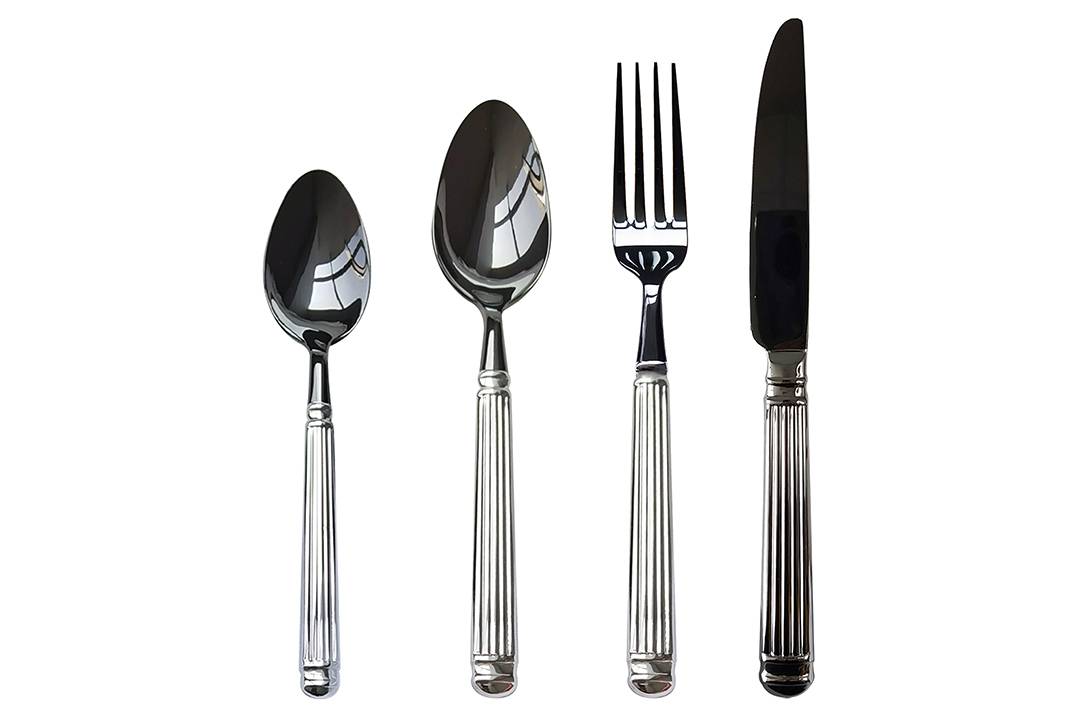 Forge Vintage Collection With Pvd Black Handle Full Stainless Steel Cutlery Set Featured Image