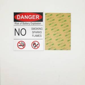 ABS double sheet outdoor engraving traffolyte warning label