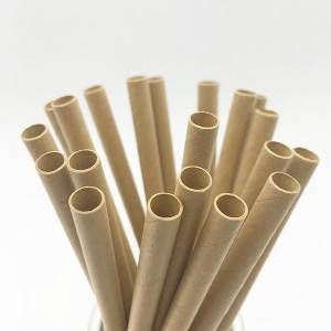 Food Grade Eco Friendly Kraft Biodegradable Drinking Paper Straws