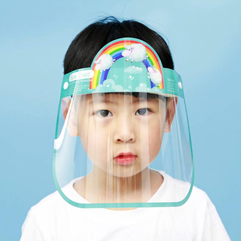 Soft Sponge Padding & Elastic Headband  Reusable Clear Anti Fog Kids Safety Face Shields