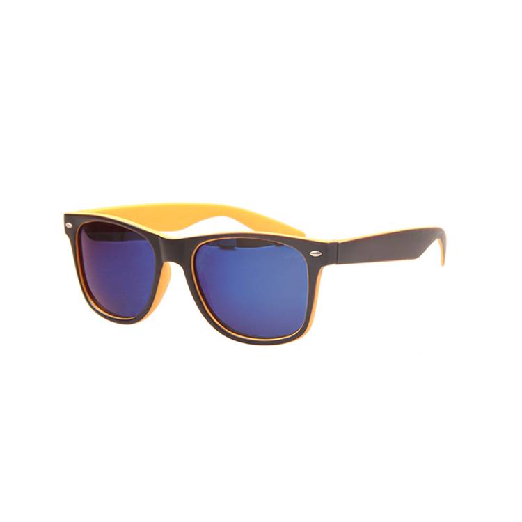Custom logo mirror bicolor sunglasses,promotion sunglasses