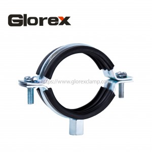 Heavy duy pipe clamp with rubber