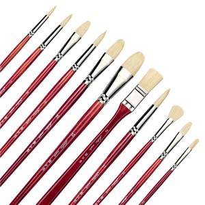 11 PCS Oil Acrylics Professional and Hobby Travel Paint Bristle Artist Brushes