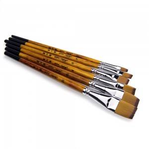High Quality Artist Paint Brush with Flat Golden Taklon