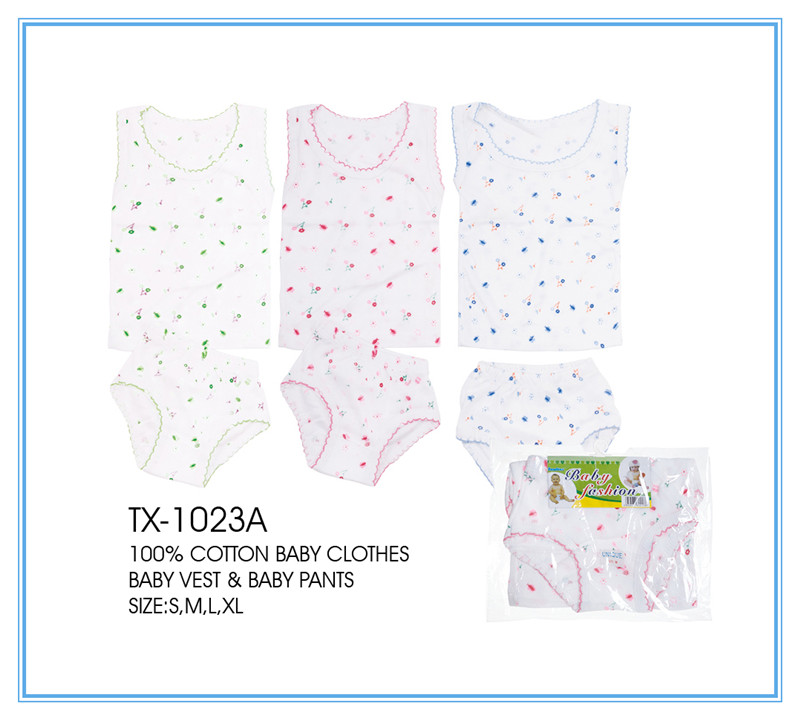 100% cotton infant apparel/baby clothes