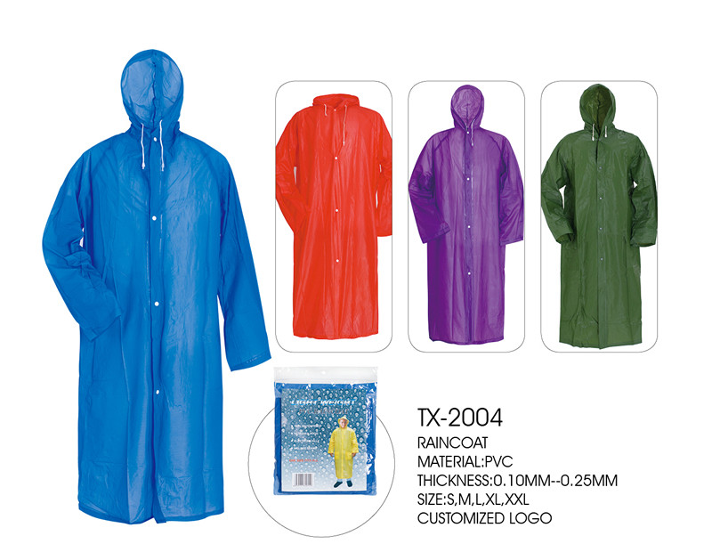 Factory sale waterproof  adult long raincoat