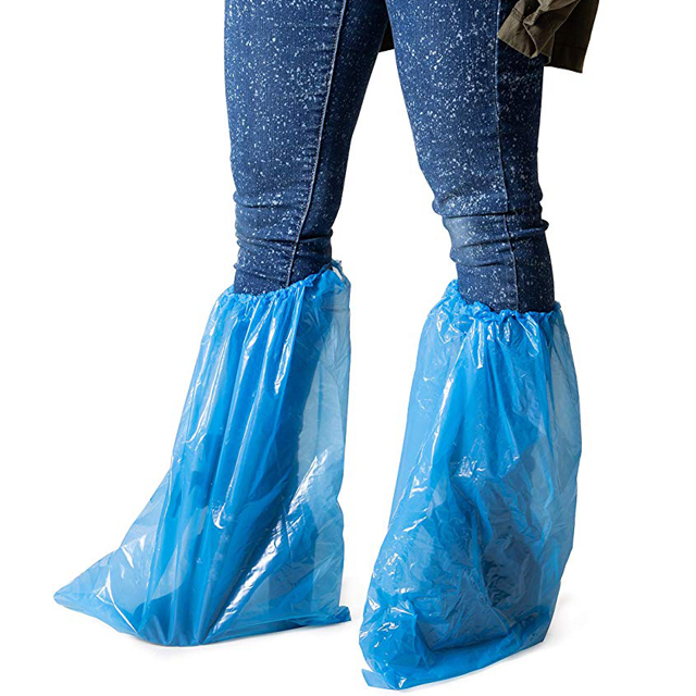 Disposable long boot shoe cover