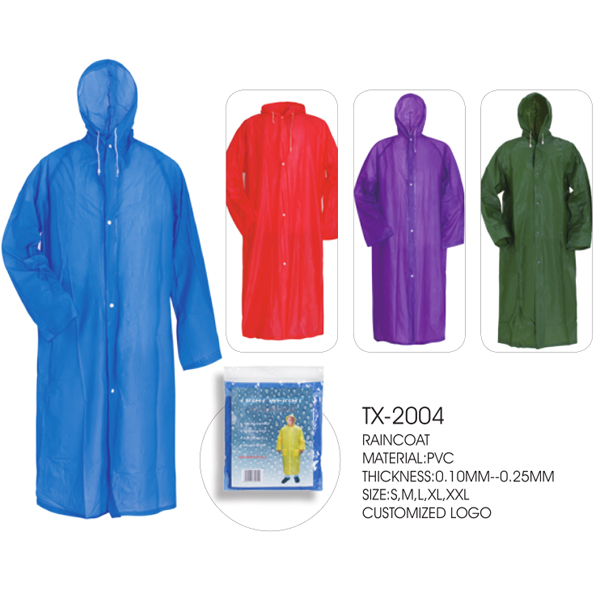 Promotion Waterproof PVC Raincoat Wholesale