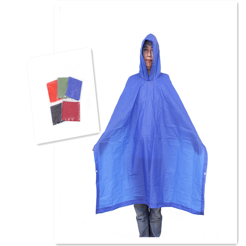 Adult Blue Color PVC Rain Ponchos