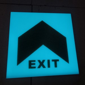 Floor embedded luminescent evacuation sign / lu...