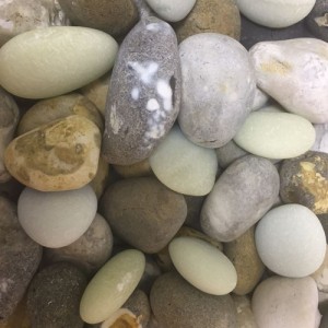 luminescent polished glazed pebble
