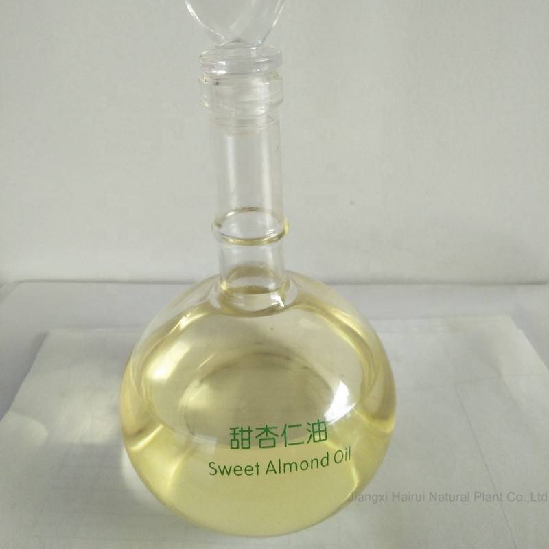 Basic oil of sweet almond oil for skin care in manufacture