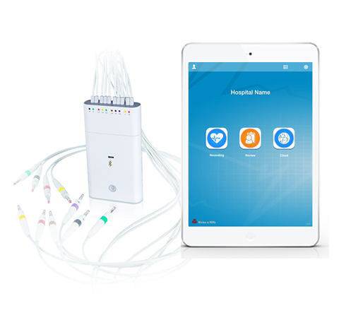 12 Lead Wireless ECG Machine  Electrocardiograph Diagnostic Instrument for iOS