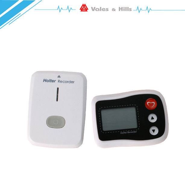 Small Smart 24 Hour ECG Holter Monitor With CE Certification , White