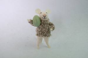 Handcraft wool mice ornament