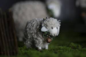Cute felt sheep ornament