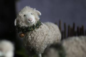Cute felt sheep ornament