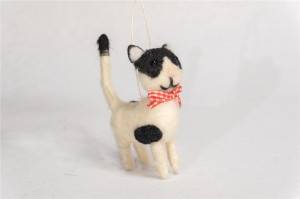 Most Popular Felt Kitten Ornament 4ASST