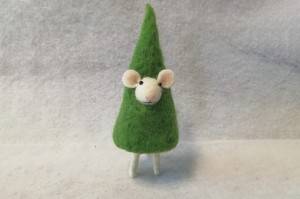 Wool felted the Choir mice ornament