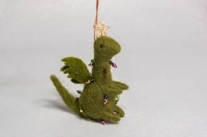 Best selling felt dinosaur ornament