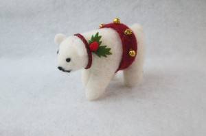Classic Xmas wool felt dog pig polar bear Santa