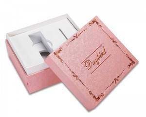 High End Luxury Custom Logo Printed Rigid Cardboard Paper Jewelry Packaging Velvet Lined Necklace Gift Boxes