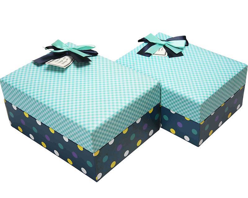 Luxury High End Handmade Hard Paper Gift Box Custom Square Box With Ribbon Bow Knot Featured Image