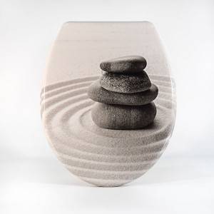 UF P09 Duroplast Toilet Seat  Printed – Sand and stones