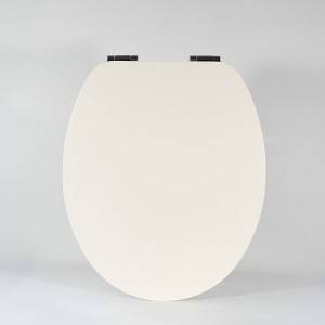 HJL-AW030 White MDF Bevel edge Soft close toilet seat 