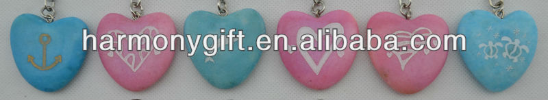 colored marble hearts keychain engraved different designs